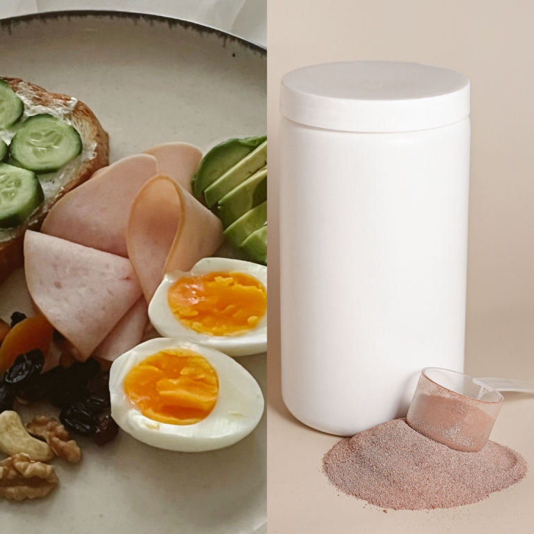 malteada de proteína o comida